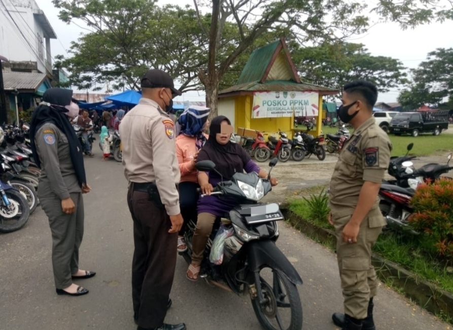 Satpol PP Kecamatan Tempuling Gencar Lakukan Penegakan Prokes