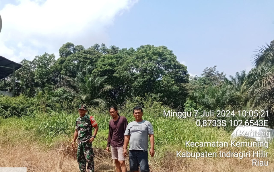 Peduli Terhadap Lingkungan, Babinsa Koramil 09/Kemuning Cegah Kebakaran Hutan dan Lahan