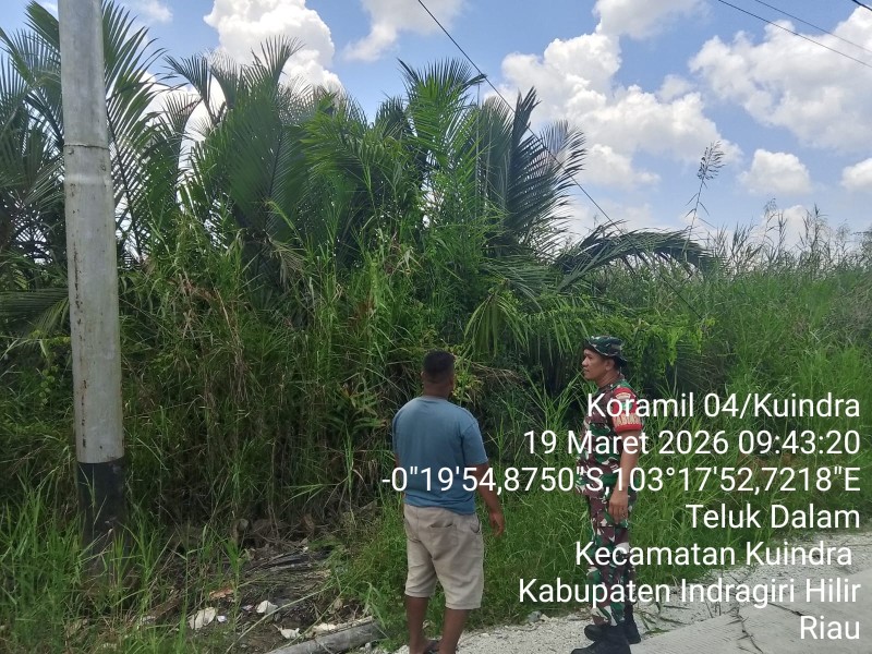 Tidak Ditemukan Titik Api dan Asap di Wilayah Perbatasan saat Babinsa Koramil 04/Kuindra Patroli Tapal Batas