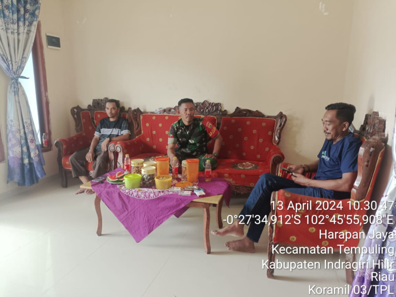 Masih Suasana Idul Fitri 1445 H, Babinsa 03/Tpl Anjangsana ke Warga Binaan