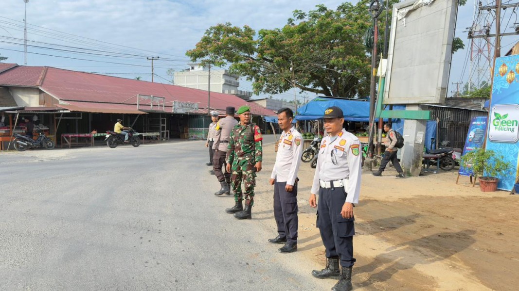 Siaga Bantu Masyarakat, Babinsa Koramil 03/Tpl Ikuti Apel PAM Jelang Idul Fitri 1447 H