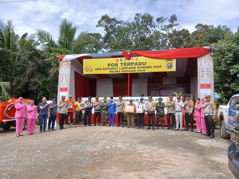 Kapolres Inhil Pastikan Kesiapan Pos Terpadu Lintas Timur Kemuning