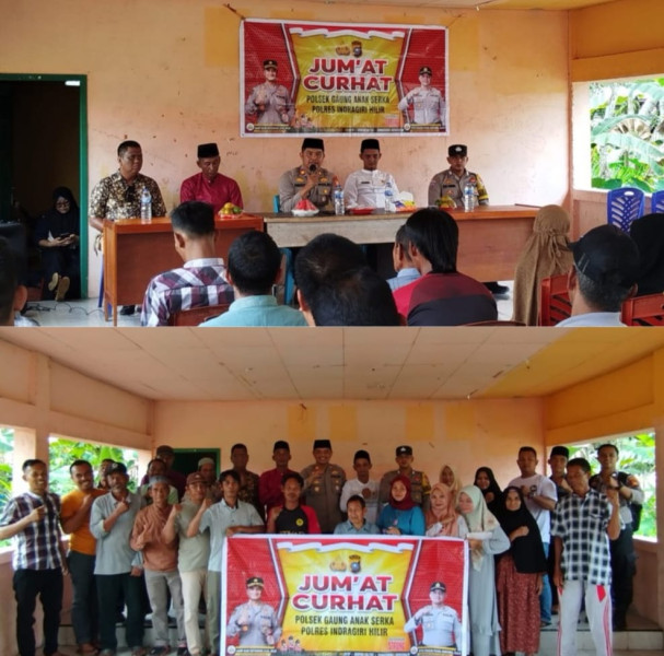 Dalam Rangka Kunjungan Kerja Presiden RI ke Riau, Polsek Gaung Anak Serka Laksanakan Jum'at Curhat