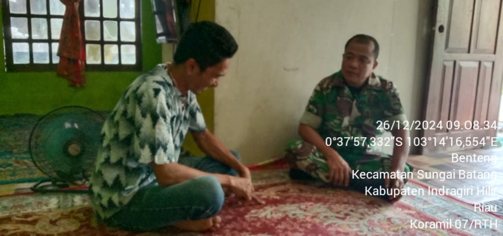 Babinsa Koramil 07/Reteh Rutin Gelar Komsos Bersama Warga Binaan