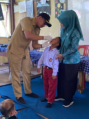 Pemdes Teluk Dalam Sukseskan Pelaksanaan Pekan Imunisasi Polio