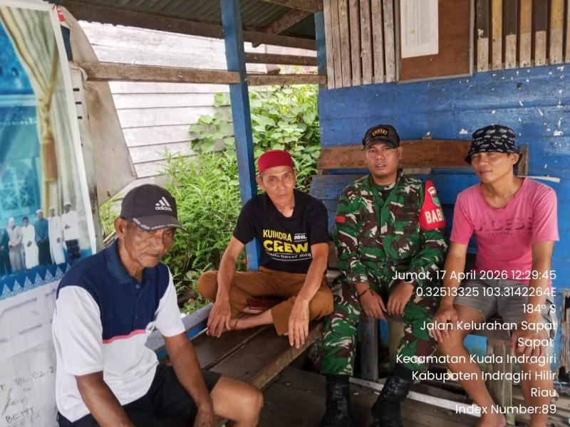 Babinsa Koramil 04/Kuindra Gaungkan Bela Negara di Kampung Pancasila Sapat