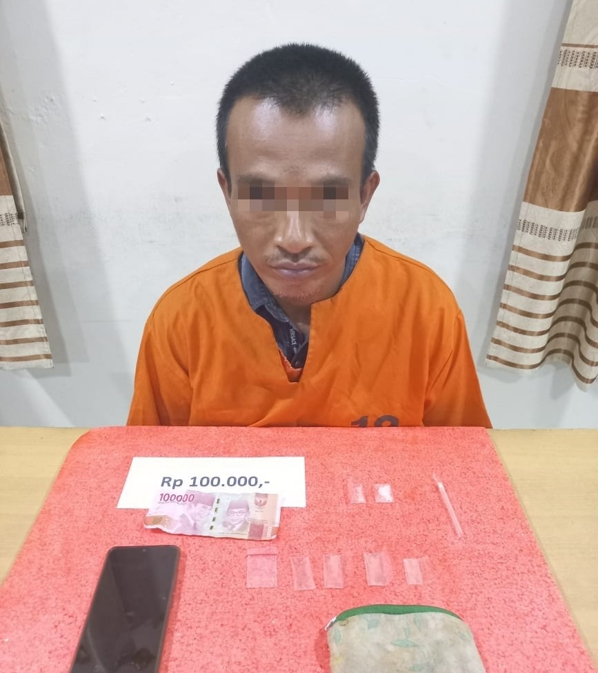 Miliki 2 Paket Sabu, Seorang Petani di Tembilahan Hulu Ditangkap Polisi