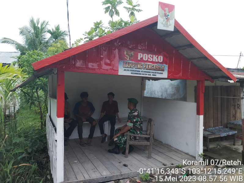 Koramil 07/Reteh Mensosialisasikan Karhutla dan Bahaya Narkoba