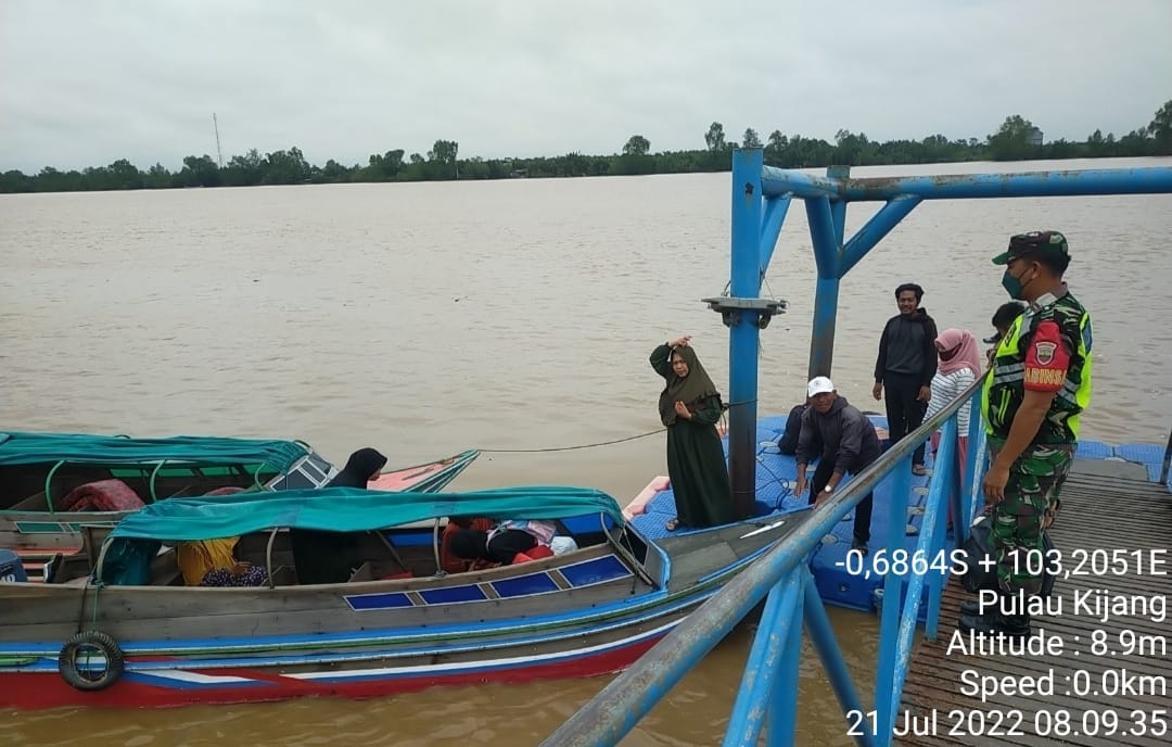 Serda Bendri Berikan Himbauan Protkes di Pelabuhan LKMD Pulau Kijang