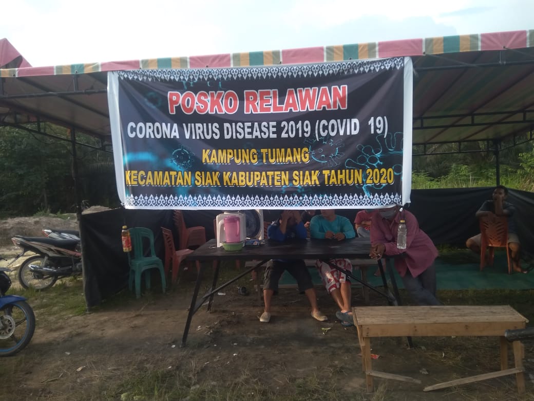 Masyarakat dan Relawan kampung Tumang Kompak Antisipasi Pencegahan Covid-19