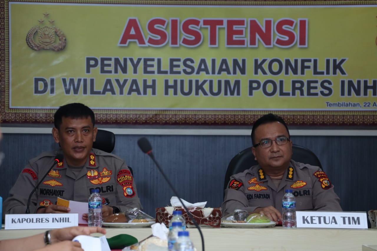 Polres Inhil Lakukan Pertemuan Asistensi Penyelesaian Tindak Pidana Umum