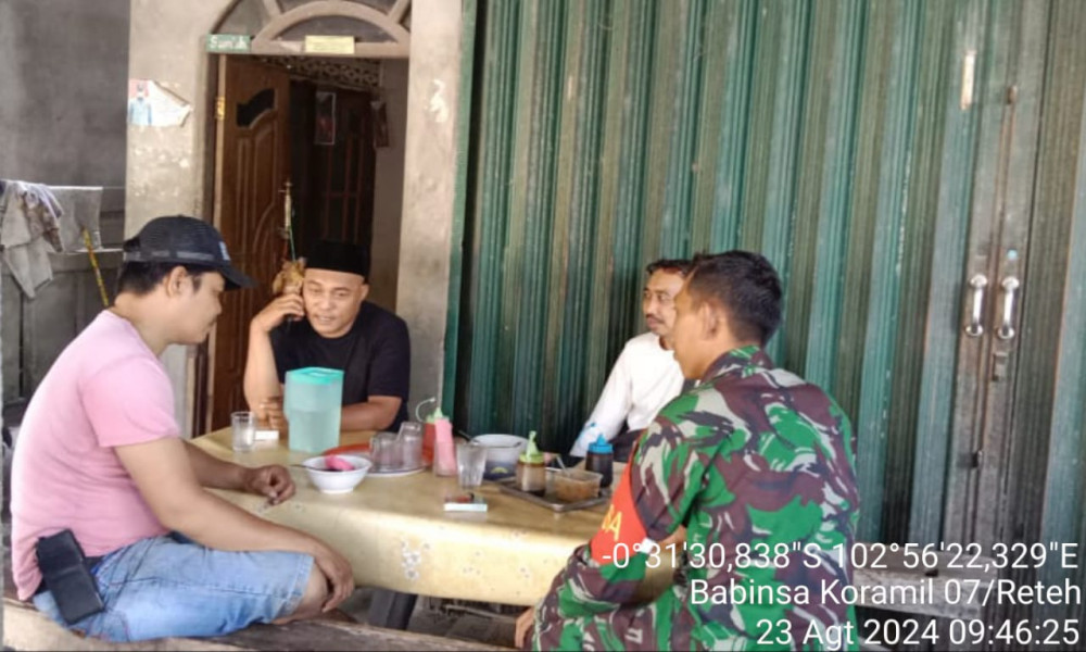 Babinsa Serka Yadi Yanto Jalin Silaturahmi Antar Sesama