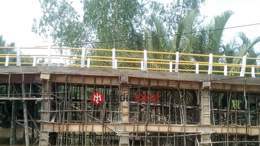 Jembatan Program TMMD ke 106 Kodim 0314/Inhil Sudah Berdiri Kokoh