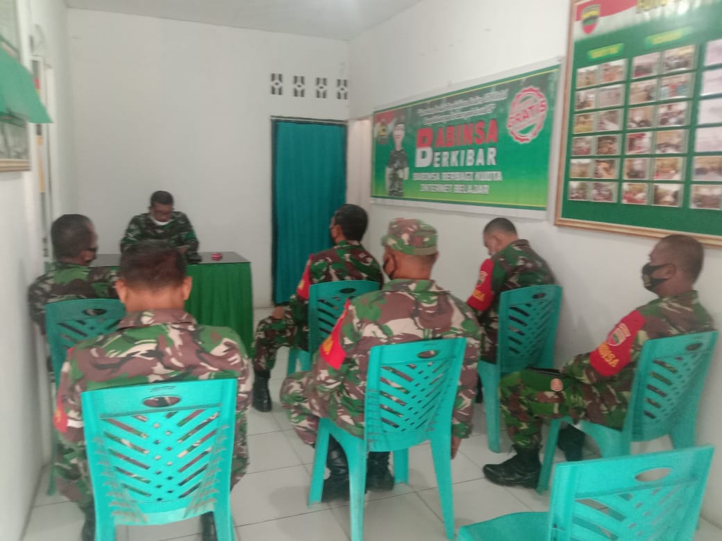 Danramil 03/Tempuling Instruksikan Babinsa Selalu Sosialisasikan Protkes ke Masyarakat