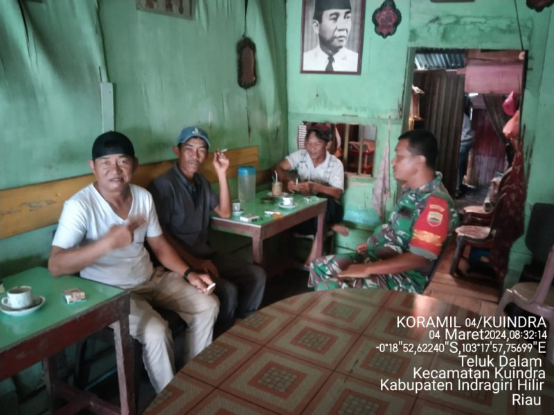 Babinsa Koramil 04/Kuindra Ajak Masyarakat Untuk Menjalankan Nilai-nilai Pancasila di Kehidupan Sehari-hari