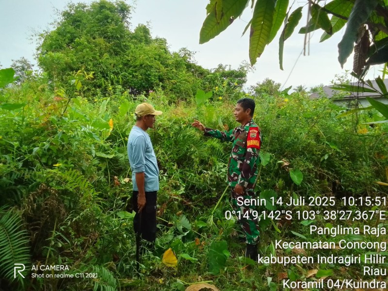 Mencegah Lebih Baik Daripada Mengatasi, Babinsa Koramil 04/Kuindra Rutin Lakukan Patroli dan Sosialisasi Karhutla