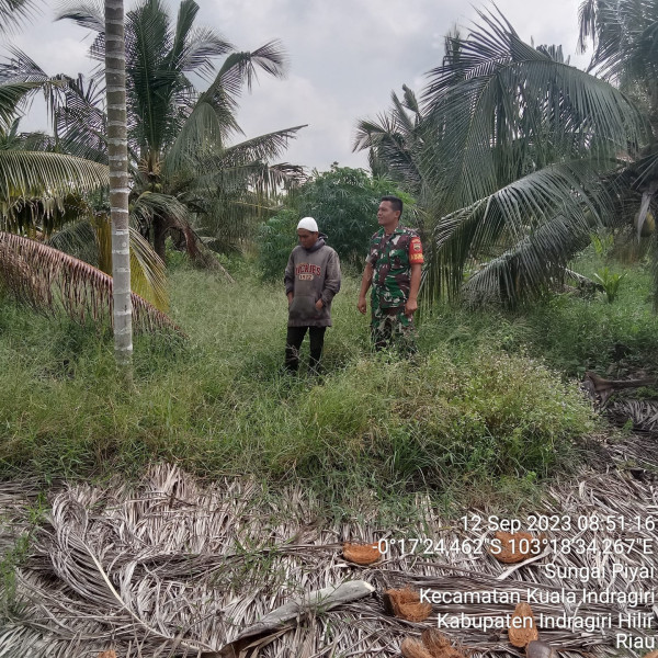 Semangat Kuat, Babinsa Koramil 04/Kuindra Terus Menelusuri Karhutla