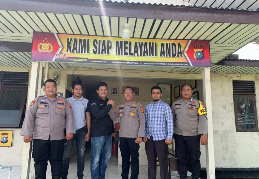 Kunjungan Sekaligus Jalin Silaturahmi dan Menambah Keharmonisan Antara Kapolsek Gaung Dengan Insan Media