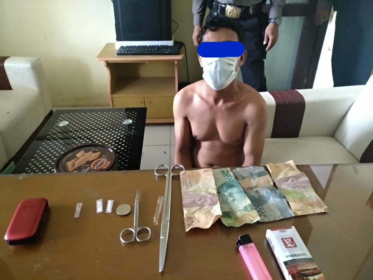 Pria Sungai Apit, Siak Ini Diringkus  Polisi Lantaran Miliki 0,22 Gram Shabu