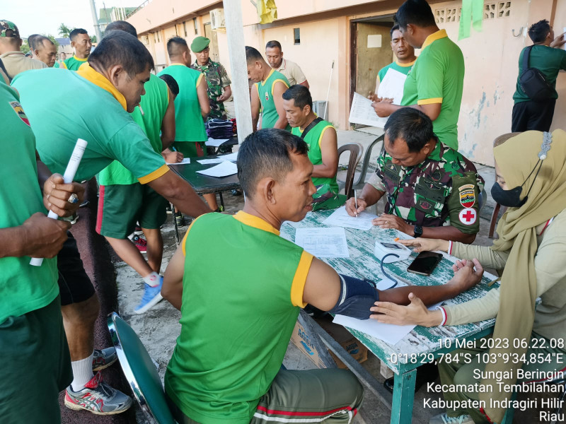 Koramil 07/Reteh Ikuti Kegiatan Garjas di Wilayah Binaan