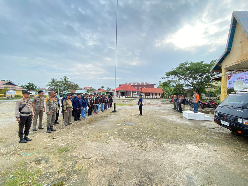 Babinsa Koramil 05/Gas Praka Joli Wanto Ikuti Apel Siaga Tahapan Pemilu 2024