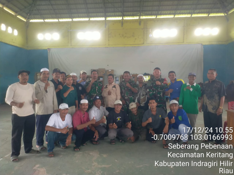 Danramil 09/Keritang Laksanakan Sosialiasi Kelompok Tani Di Seberang Pebenan