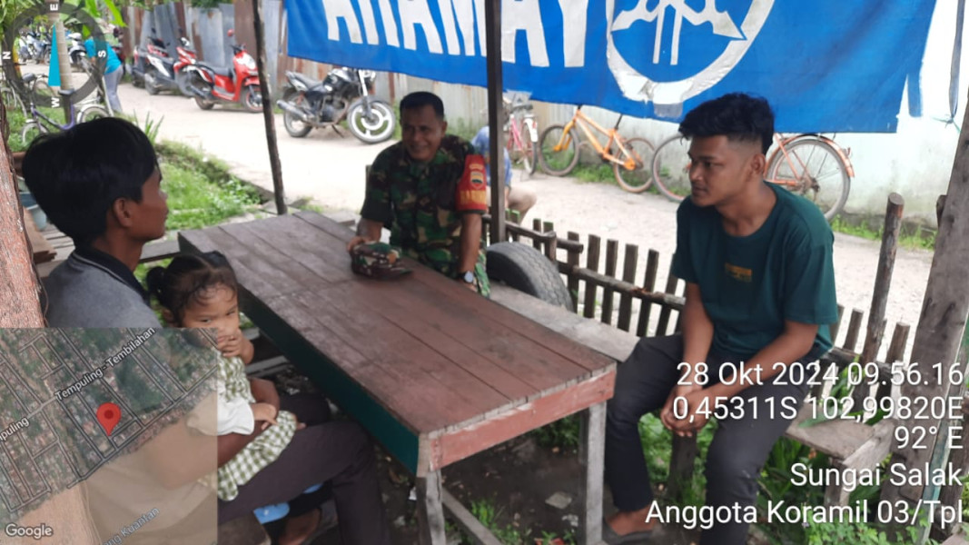 Bincang Santai Bersama Warga Binaan, Babinsa 03/Tpl Lakukan Komsos