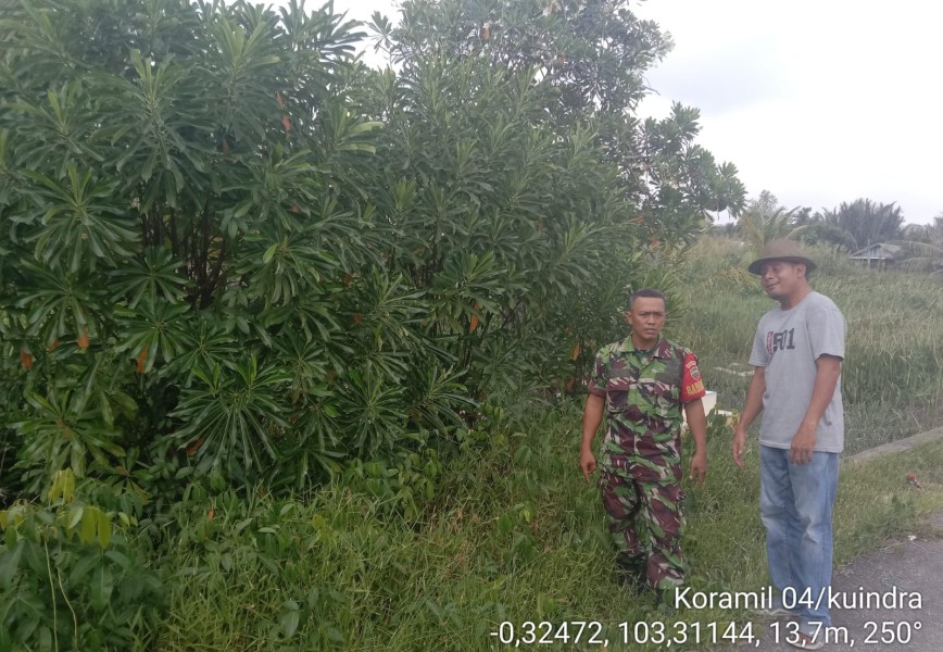 Patroli Karhutla di Desa Perigi Raja oleh Babinsa Koramil 04/Kuindra Berjalan Lancar