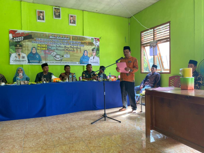 Pelaksanaan Rapat Pleno Penetapan Calon Kepala Desa Bersama Danramil 09/Kemuning