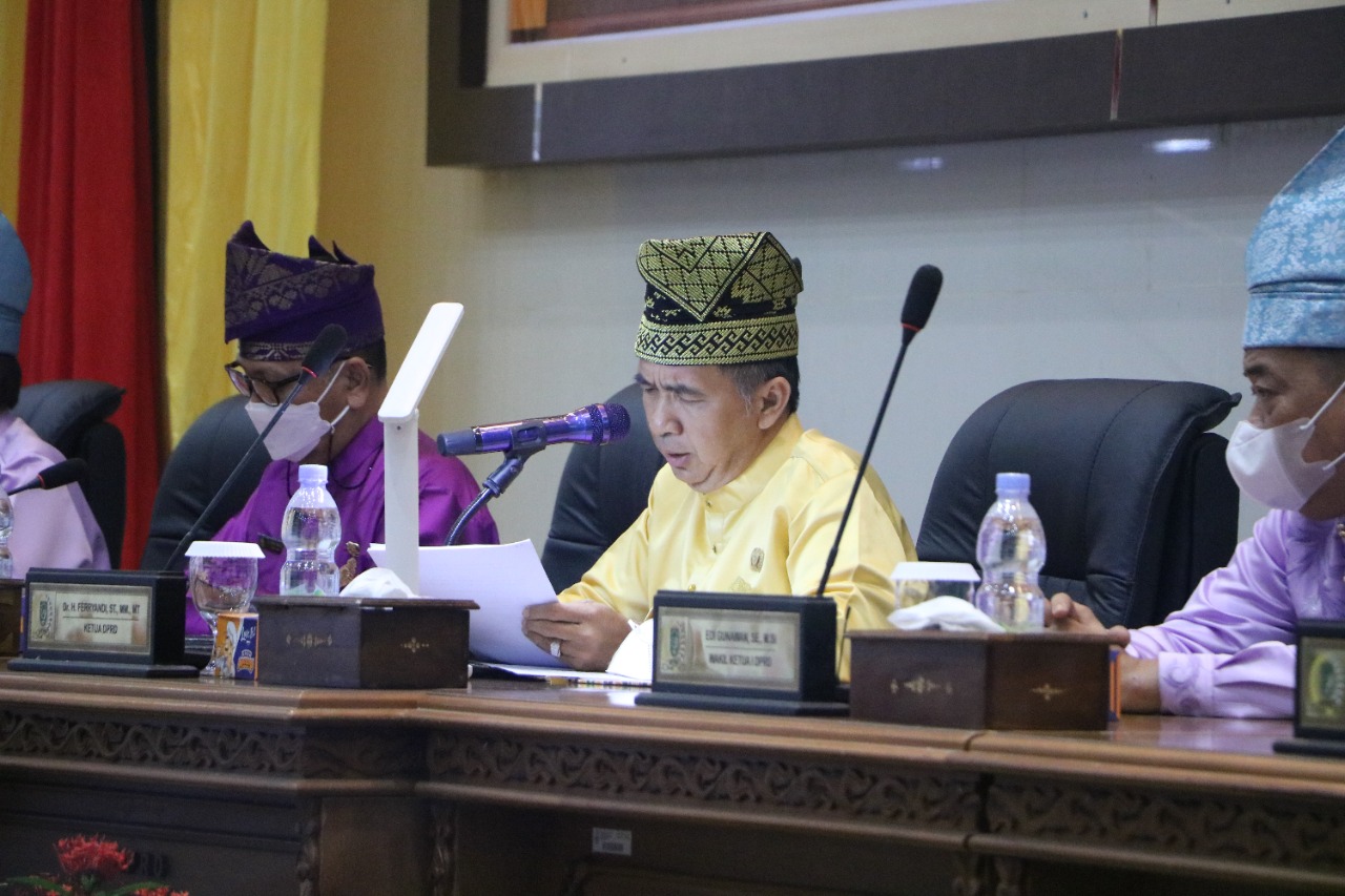 Ketua DPRD H Ferryandi Pimpin Paripurna Istimewa Milad Inhil ke-75