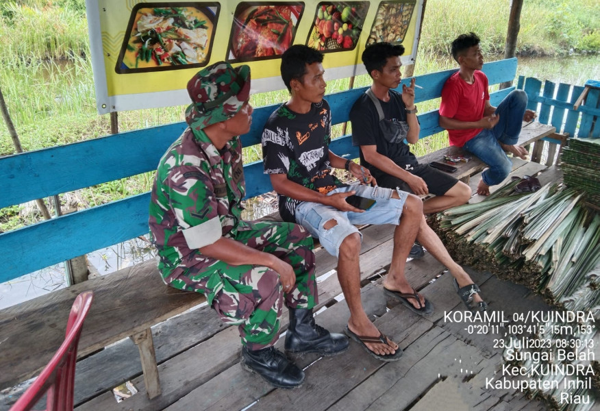 Sebelum Berangkat Kerja, Babinsa Koramil 04/Kuindra Selalu Himbau Untuk Selalu Berhati-hati