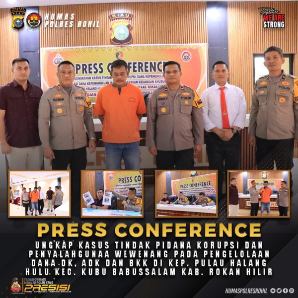 Kapolres Rohil: Kami Ungkap Kasus Penyalahgunaan Wewenang Pengelolaan Dana di Pulau Halang, Kubu  