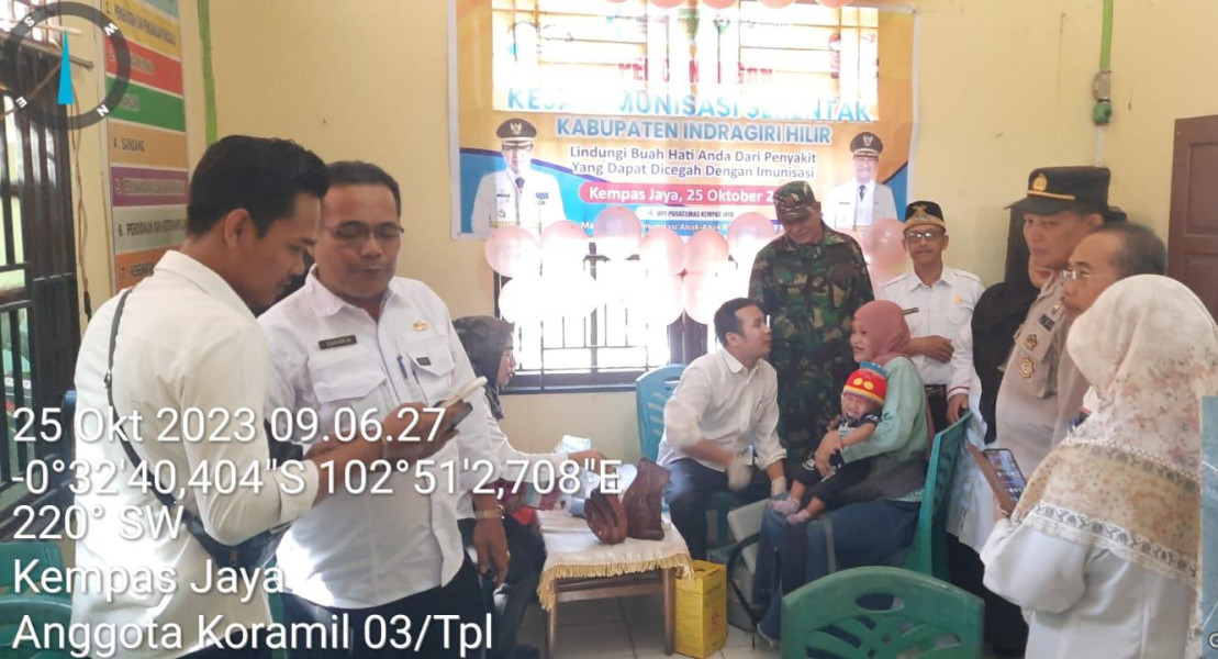 Babinsa 03/Tpl Hadiri Kegiatan Zoom Meeting Perencanaan Imunisasi Kejar Bersama Bupati Kabupaten Indrahiri Hilir