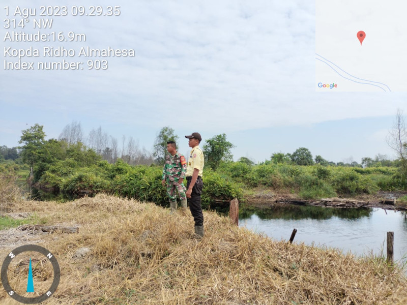 Babinsa Koramil 05/Gas Kopda Ridho Almahesa Rutin Laksanakan Patroli Karhutla
