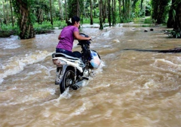 Banjir yang Rendam Ribuan Rumah di 8 Kecamatan di Inhu Mulai Surut