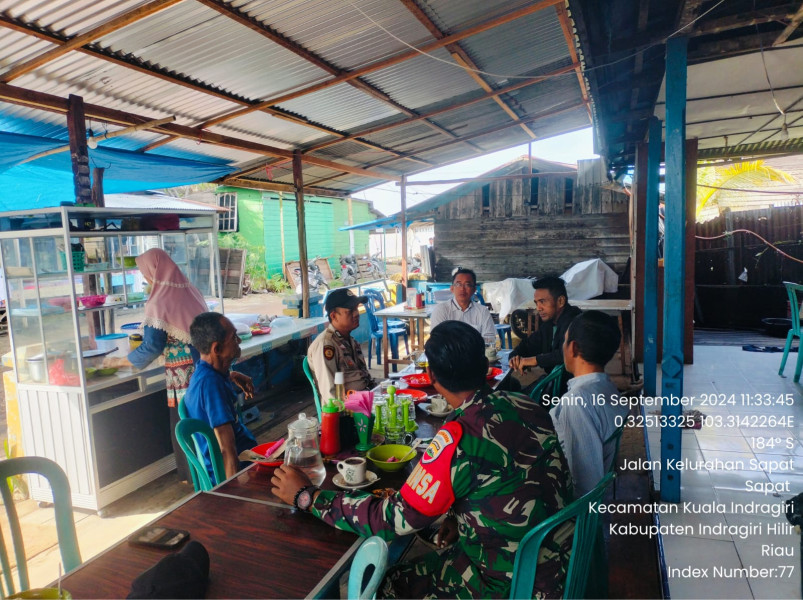 Wujudkan Situasi yang Kondusif Jelang Pilkada Bersama Babinsa Koramil 04/Kuindra