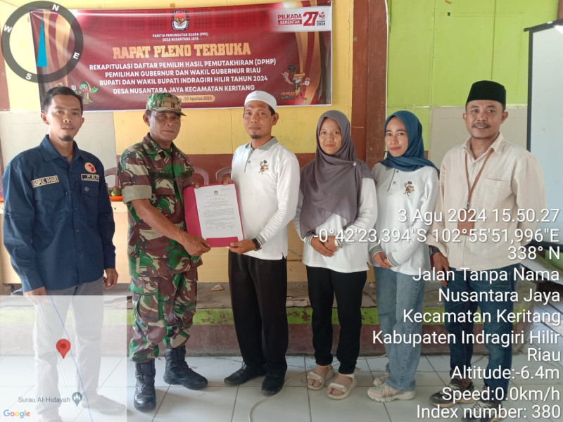 Sukseskan Pilkada 2024, Danramil 09/Kmg Hadiri Rapat Pleno Terbuka