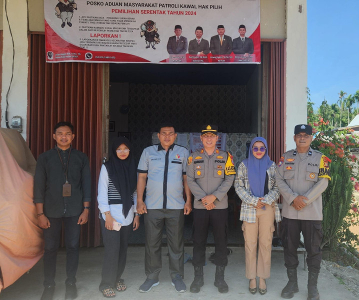 Kapolsek Kempas Komunikasi Intens dengan Panwascam, Untuk Mewujudkan Pilkada Riau 2024 Damai dan Kondusif