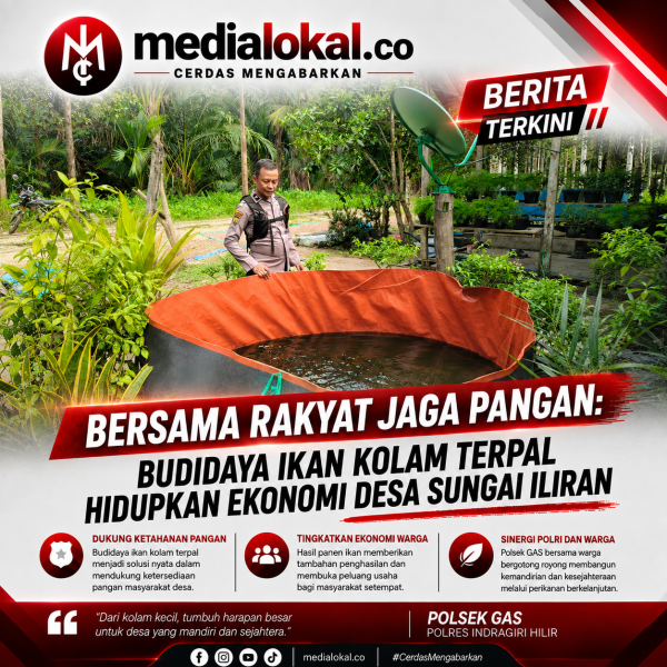 Bhabinkamtibmas Dampingi Warga: Kolam Terpal di Sungai Iliran Jadi Lumbung Ikan dan Ekonomi