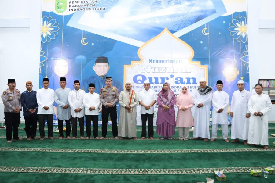 Peringati Nuzulul Qur'an 17 Ramadhan Bupati Inhu dan Rombongan Sambangi Mesjid At-Taqwa