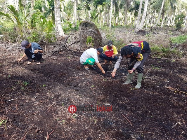 Dukung Ketahanan Pangan, Bhabinkamtibmas Desa Idaman Motivasi  Warga