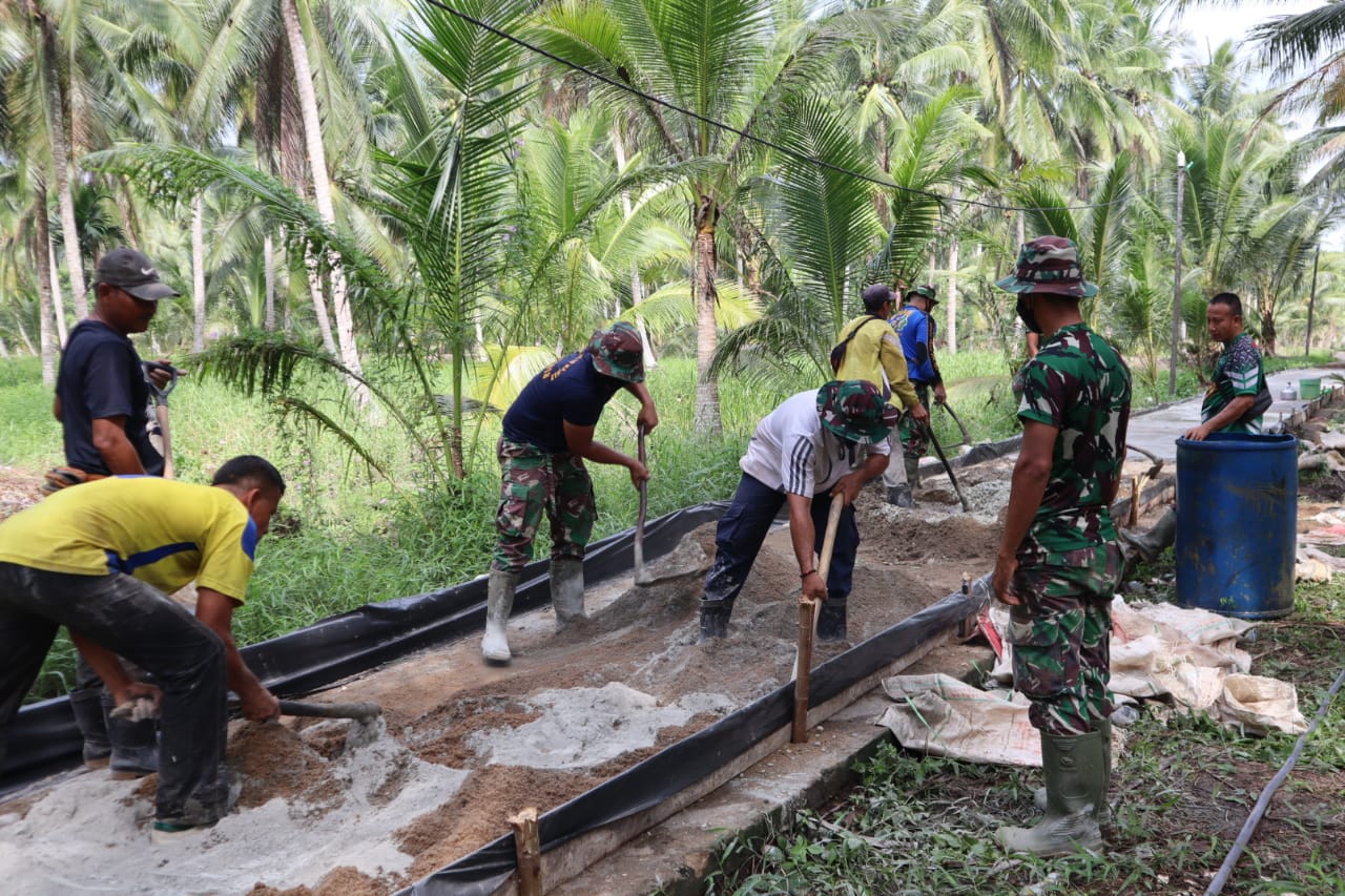 Satgas TMMD ke-111 Kodim 0314/Inhil Terus Kebut Sasaran di Pelangiran
