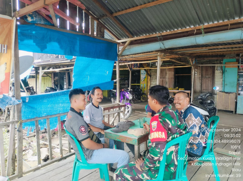 Tingkatkan Kepedulian Antar Sesama, Babinsa Koramil 04/Kuindra Selalu Ajak Masyarakat Untuk Jaga Keamanan Lingkungan