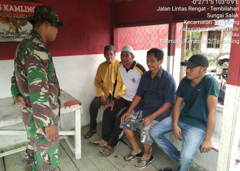 Sertu Paryono Babinsa Koramil 03/Tpl, Sambangi Kampung Pancasila