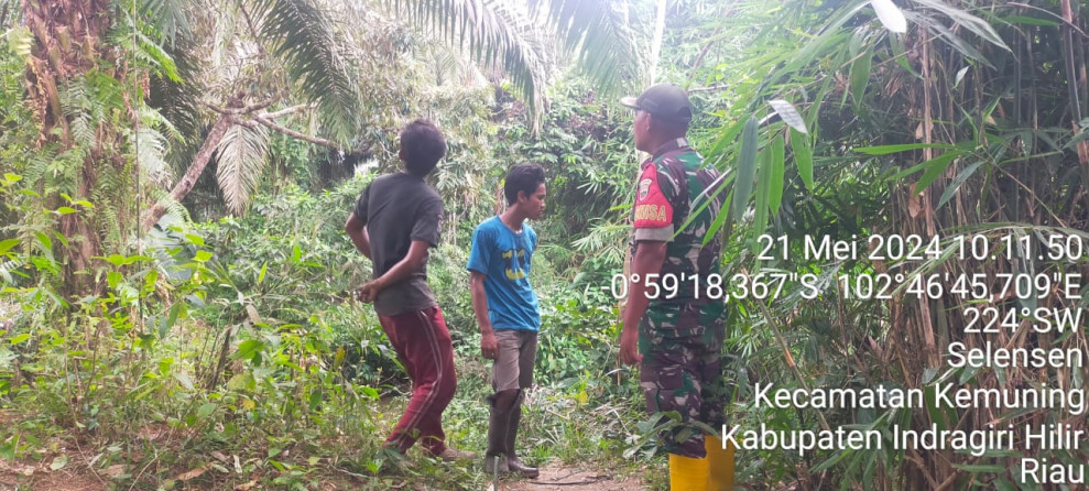 Patroli Karhutla di Kelurahan Selensen, Berikut Himbauan Koptu Nasrianto