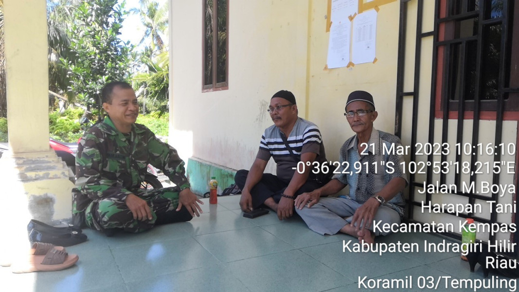 Jelang Bulan Ramadhan, Babinsa Ramil 03/Tpl Ajak Warga Jaga Kamtibmas