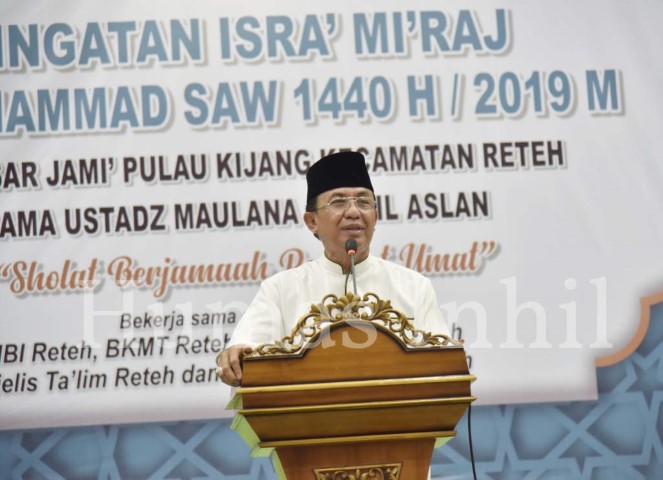 5 Menit terkumpul Rp 53.966.000 untuk Pembangunan Mesjid Jami' oleh Bupati HM. Wardan. 