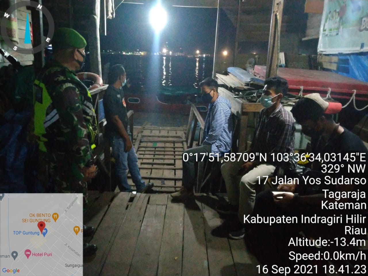 TNI Koramil 06/Kateman Imbau Terkait Protokol Kesehatan ke Masyarakat Secara Rutin