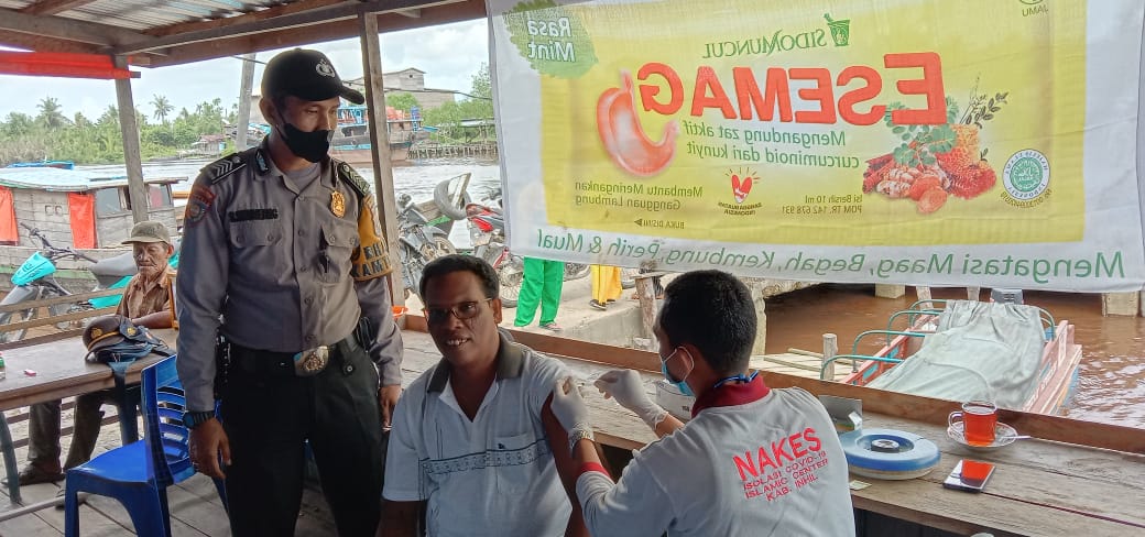 Polsek Gaung Anak Serka Gencar Laksanakan Vaksinasi Terhadap Masyarakat