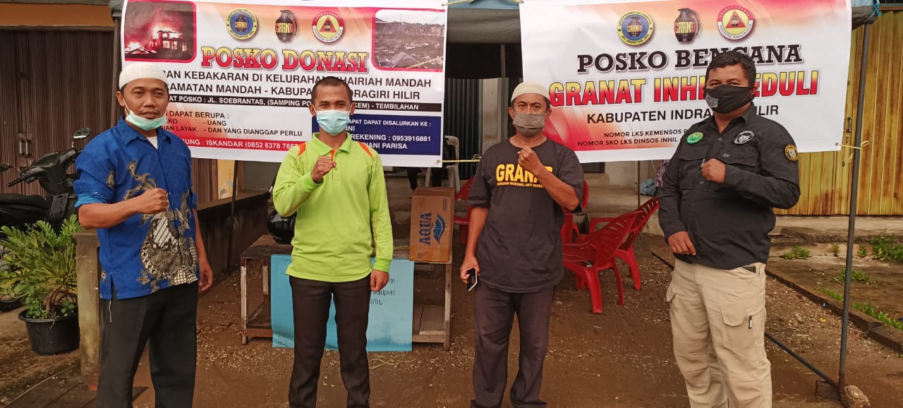 Peduli Kebakaran Mandah, DPC Granat Inhil Buka Posko Donasi Bantuan